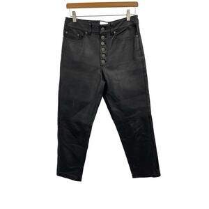 Dondup Lamb Leather Pants Black made In Italy Women’s Size 40 US 4
